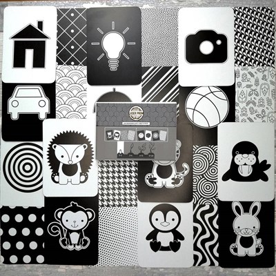 Развивающие карточки "Черно-Белые" 24 шт (48 рисунков) - фото 6616