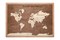 Карта мира в прямоугольной рамке "Brown" - фото 5398
